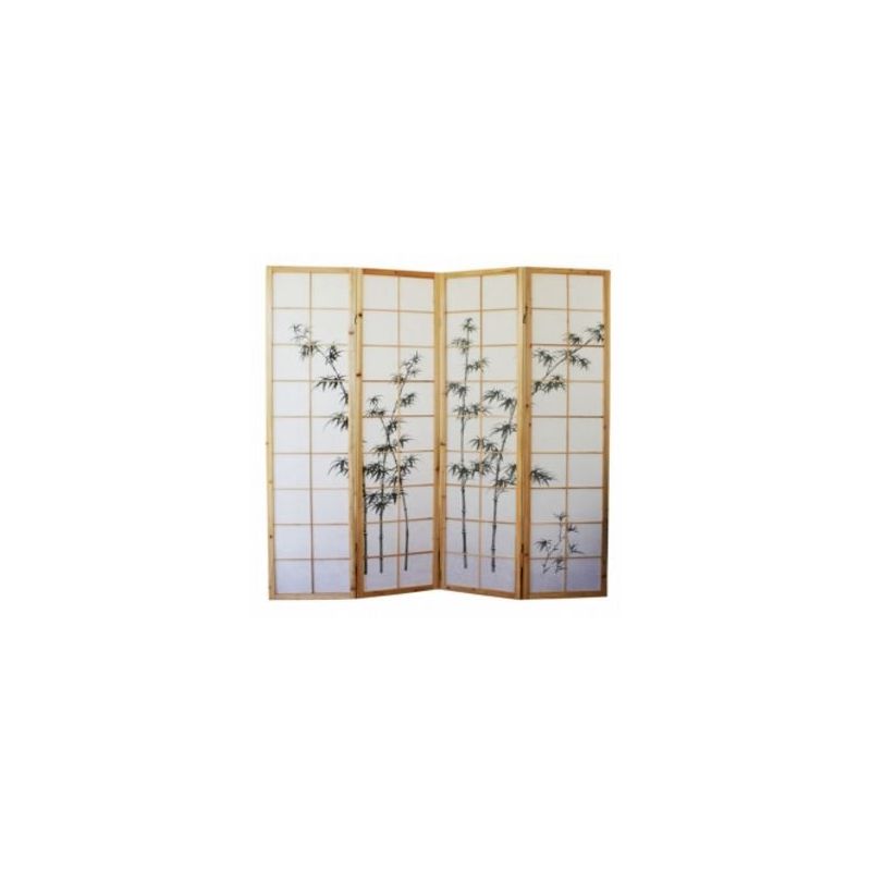 Biombo 4 paneles 180x180cm. Modelo:"Tallo Natural". Biombo 4 paneles 180x180cm. Modelo:"Tallo Natural".