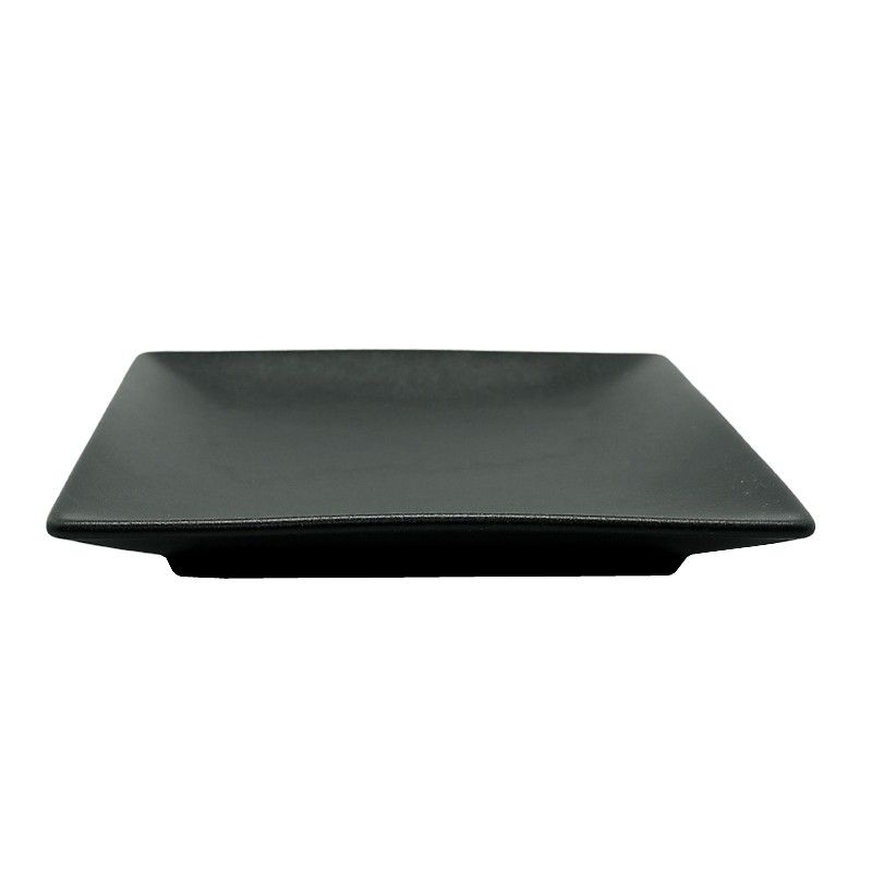 Plato Cuadrado Hondo 19cm. Modelo: "negro mate". Plato Cuadrado Hondo 19cm. Modelo: "negro mate".