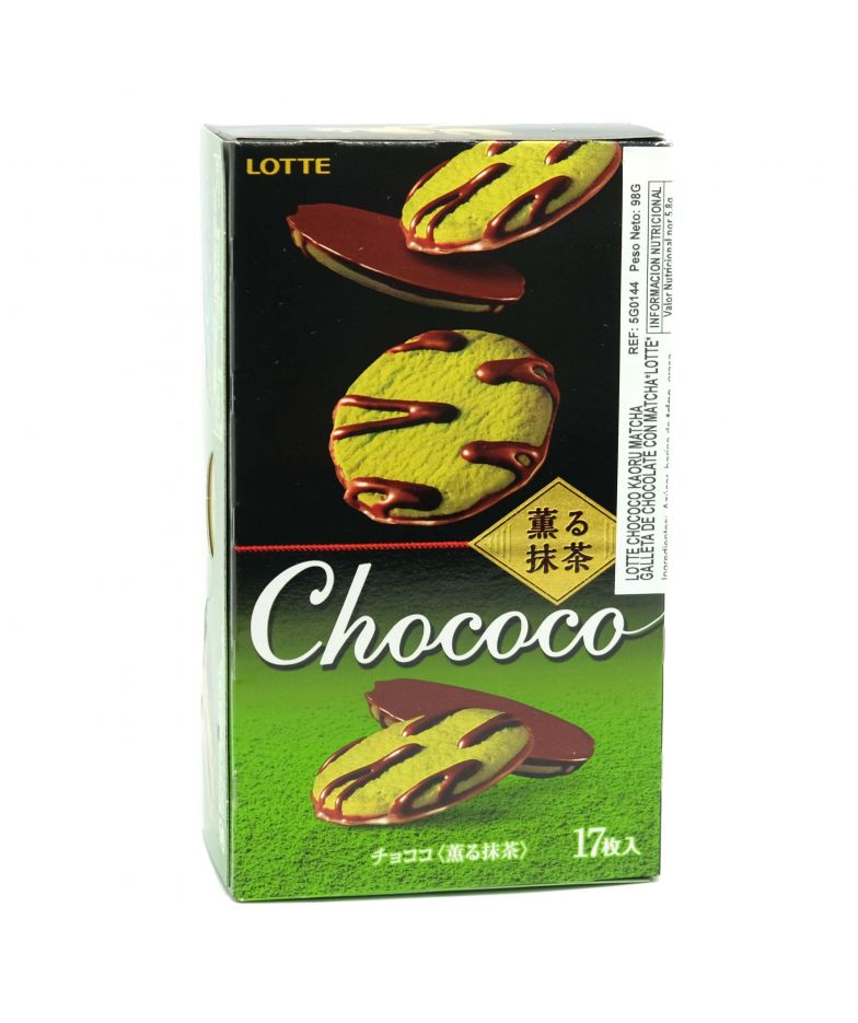 Galleta de chocolate con matcha (Lotte) 98g