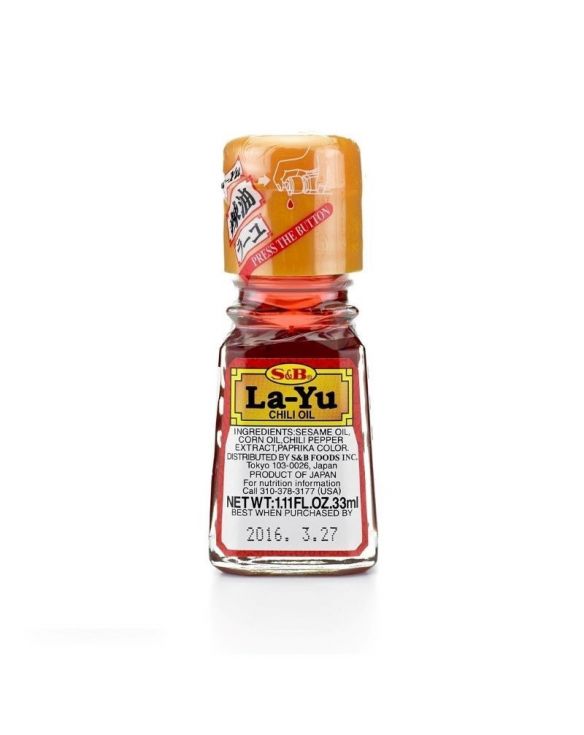 Aceite de sésamo con guindillas LA-YU (S&B). 33 ml