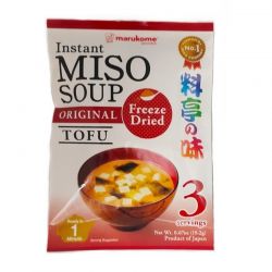 Imagén: Sopa de miso en polvo con tofu instantÃ¡nea (MARUKOME)  19,2g (3 sobres)