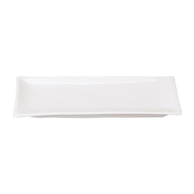 Plato Rectangular 26x11cm Porcelana "Blanco"