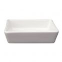 PLATO CUADRADO PARA SALSA 8,5CM PORCELANA "blanco"