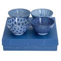 Set 4 Cuencos 12cm  Porcelana "Azules"