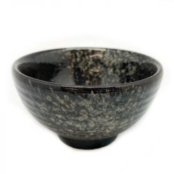 Cuenco 12x6,5cm Porcelana "Negro-Gris"