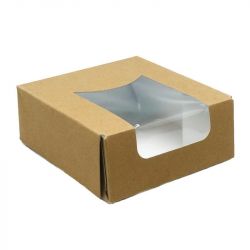Caja con Ventana para Sushi Kraft (S) 10x10x4cm