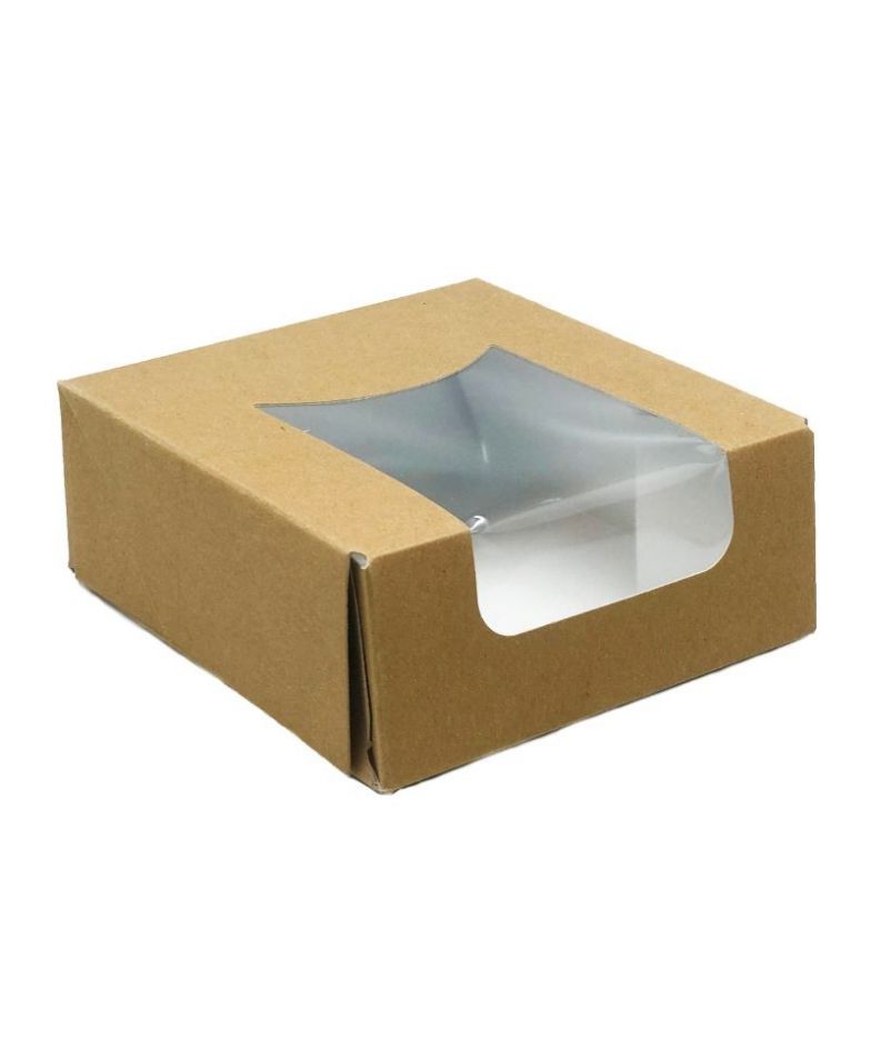 Caja con Ventana para Sushi Kraft (S) 10x10x4cm