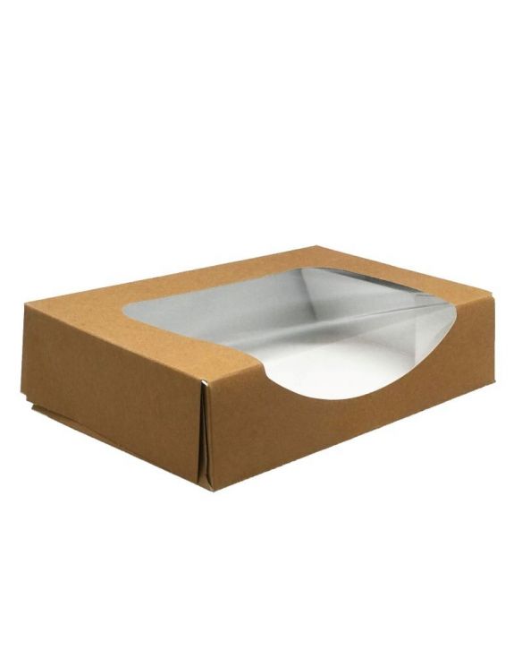 Caja con Ventana para Sushi Kraft (XL) 20x12x4.5cm