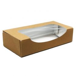 Caja con Ventana para Sushi Kraft (L) 17.5x12x4.5cm