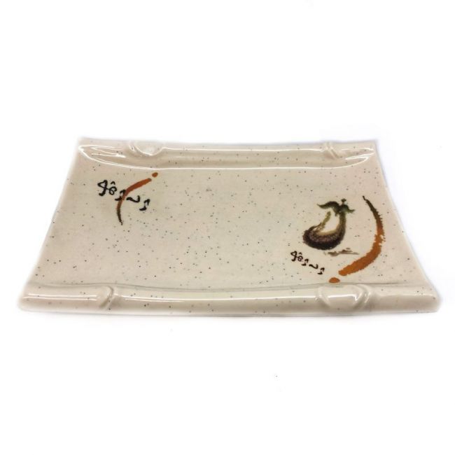 Plato rectangular 17x11,5cm Melamina "Berenjena"