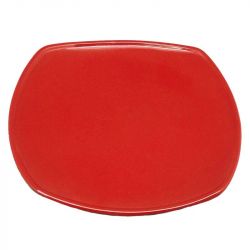 Plato Cuadrado 14x15cm Melamina "Negro-Rojo"