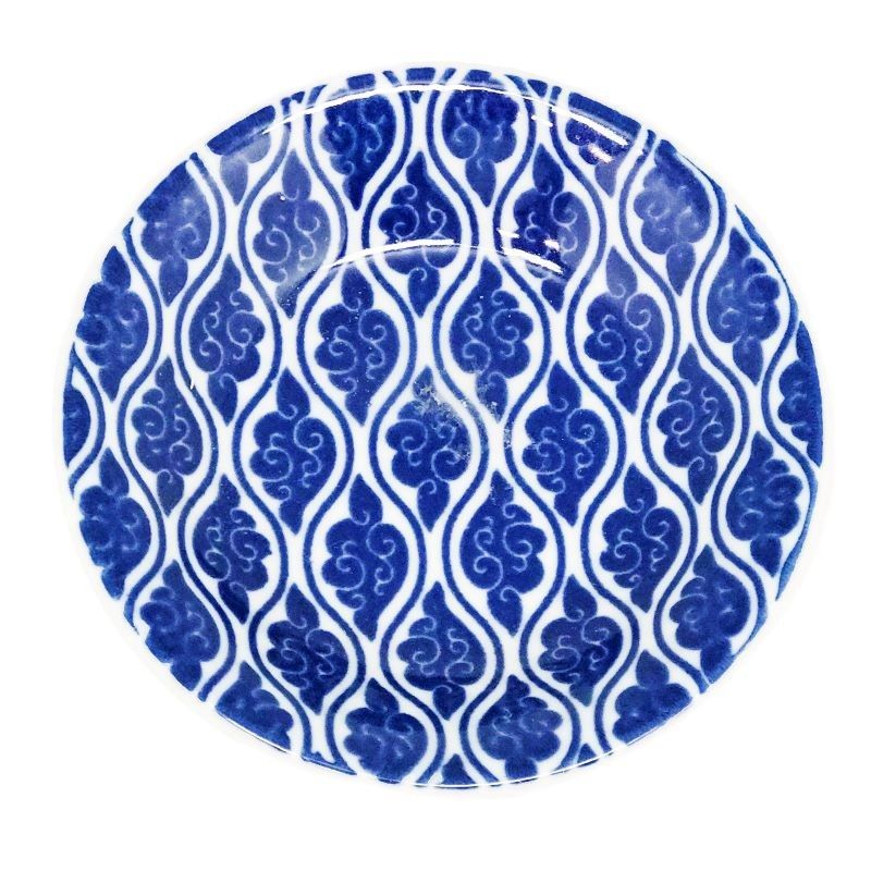 Plato para salsa 10cm. "Cenefa azul" Plato para salsa 10cm. "Cenefa azul"