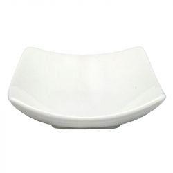 Plato cuadrado 9cm - Blanco