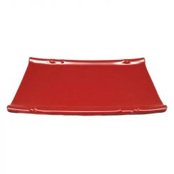 Plato melamina 17x11,5cm - Negro-rojo