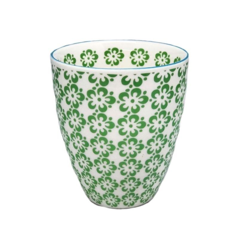 Taza de té 8,7x9,8cm. "flor verde" Taza de té 8,7x9,8cm. "flor verde"