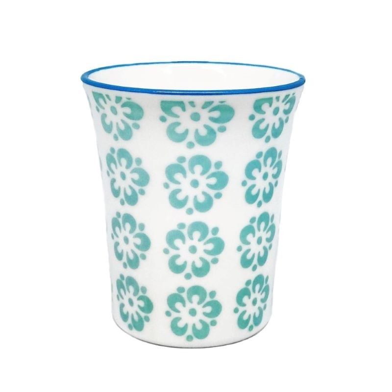Taza de té 8,2x9,3cm. "Flor verde". Taza de té 8,2x9,3cm. "Flor verde".