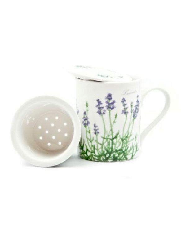 Comprar ONLINE Taza de té con tapa y filtro 8x9,5cm Lavender