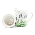 Taza de té con tapa y filtro  8x9,5cm  "Lavender"
