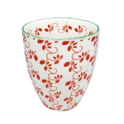 Taza de té 8,7x9,8cm. "Flor roja".