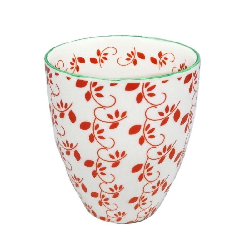 Taza de té 8,7x9,8cm. "Flor roja". Taza de té 8,7x9,8cm. "Flor roja".