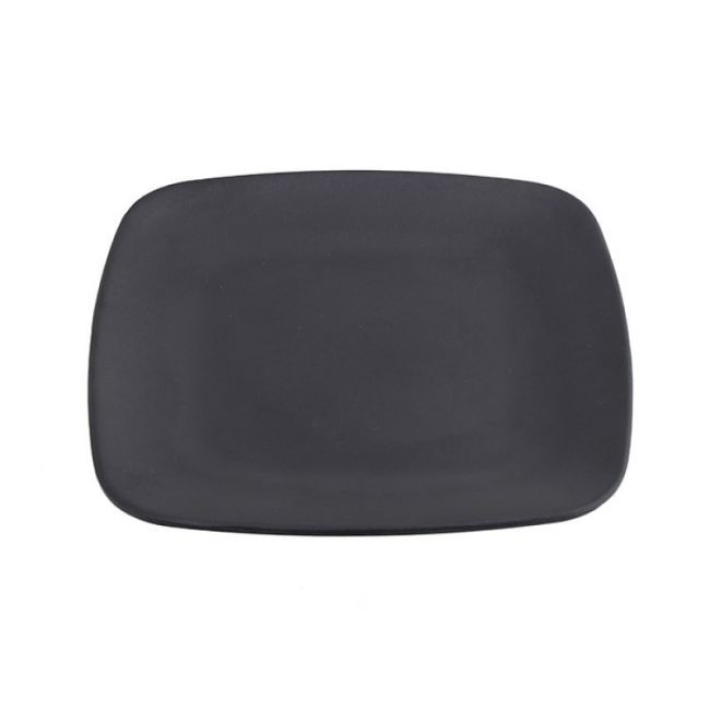 Plato cuadrado 14cm. Modelo: "Negro mate".