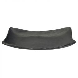 Plato melamina 26,5x16,5cm - Negro mate