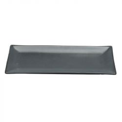 Plato Rectangular 26X11cm - Negro mate