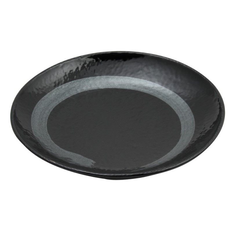 Plato redondo 26cm Modelo. "negro-plata" Plato redondo 26cm Modelo. "negro-plata"