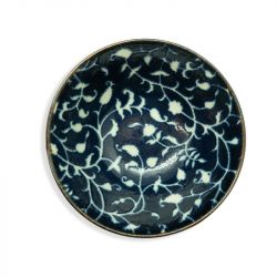 Plato redondo 21,5cm. Modelo:"fleur de ligne azul".