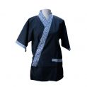 Yukata "Negra-Tapeta Azul"