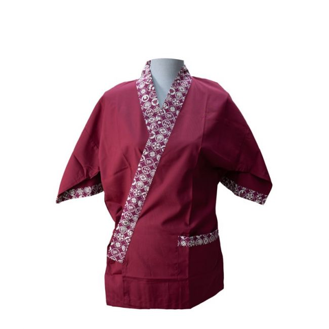 Yukata "Rojo-Tapeta Circulos"