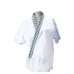 Yukata "Blanca Cuello Cadena" Talla L