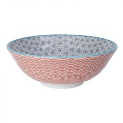 Cuenco 21cm. Modelo: "naranja-gris".