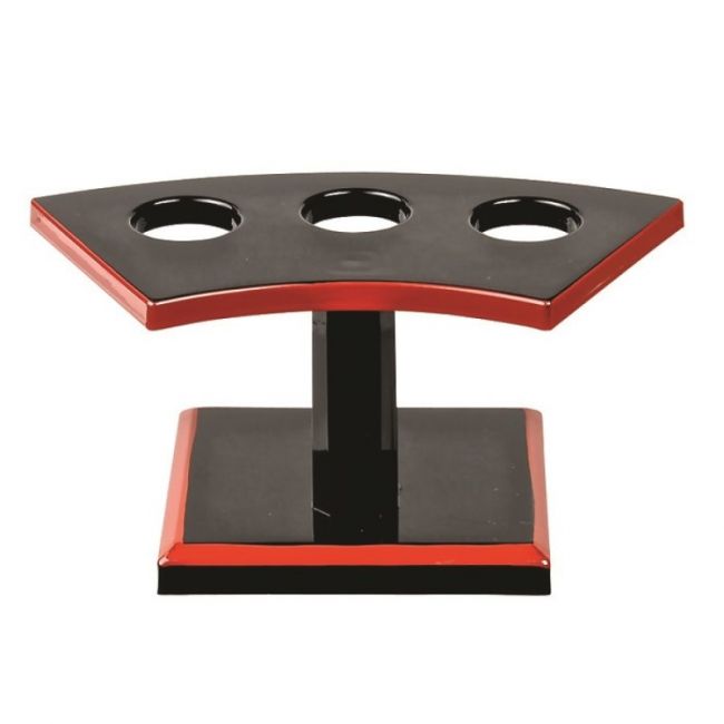 Soporte para rollos de sushi. Melamina. 3 piezas "Negro-Rojo"