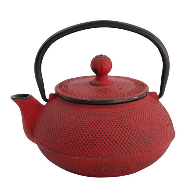 Tetera de Hierro 0,6LT "puntos-rojo" Tetera de Hierro 0,6LT "puntos-rojo"