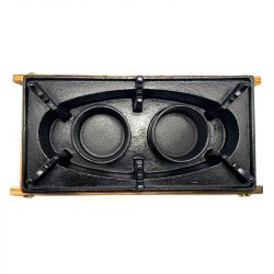 Base de Madera con 2 Quemadores