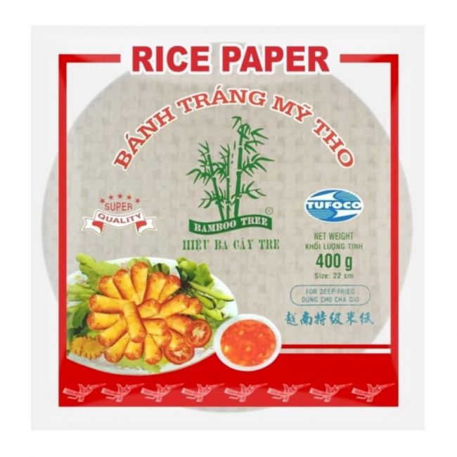 Comprar ONLINE Papel de arroz Deep-Fry 22cm (BAMBOO TREE) 400g