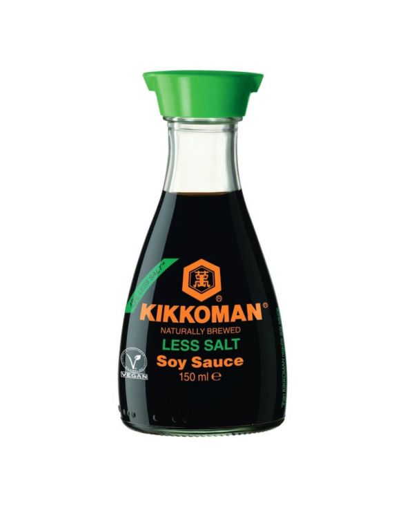 Salsa de soja KIKKOMAN baja en sal de 150 ml