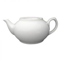 Tetera de porcelana 0,90lt. Blanca para 4 personas