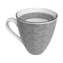 Taza de té con asa 8,7x9,8cm. Modelo: "Puntos gris".