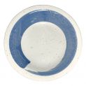 Plato Redondo Hondo 21cm Porcelana "Blanco-Azul"