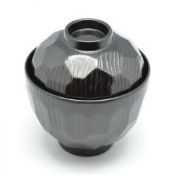 CUENCO C/TAPA MISO 9,5CM MELAM. "negro"
