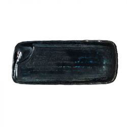 Plato Rectangular 35x9/14CM Porcelana "Negro-Azul"