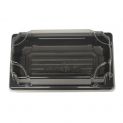 Envase Rectangular con Tapa 14x8cm (0.2) negro 50un