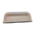 Envase rectangular con tapa (23x10cm) ECO Bagazo 50un