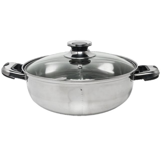 Comprar Online OLLA P/FONDUE 2 DIVISIONES TAPA CRISTAL 26CM