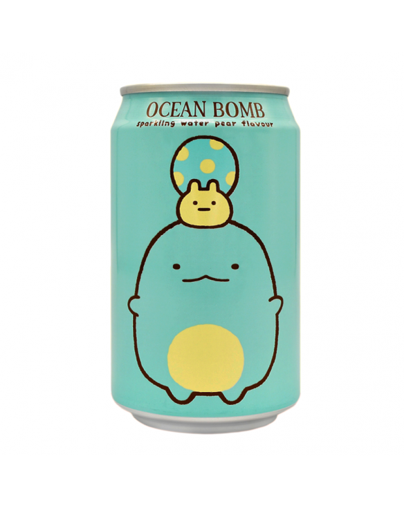 Bebida con gas sabor pera (OCEAN BOMB) 330ml