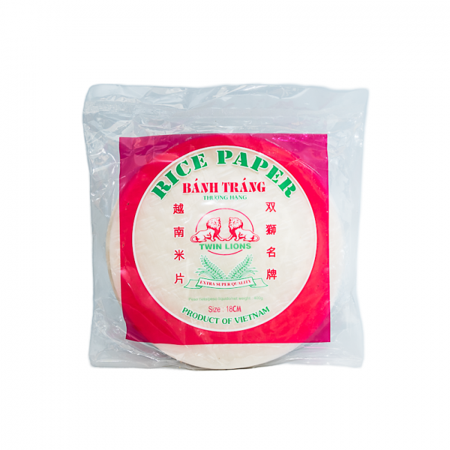 Comprar ONLINE Papel de arroz de 22 cm (TWIN LION). 400 g