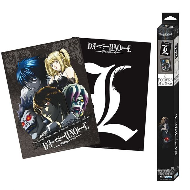 DEATH NOTE - Set 2 Chibi Pósteres - L & Group (52x38)