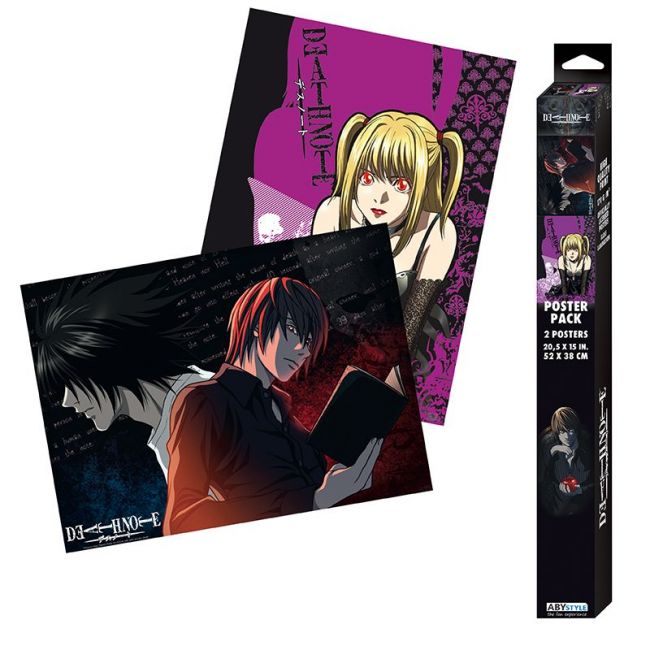 DEATH NOTE - Set 2 Chibi Pósteres - L vs Light & Misa (52x38)